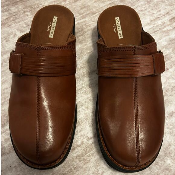 Clarks Unstructured Brown Women's Casual Slip-on Clog Style Shoes - Picture 10 of 10